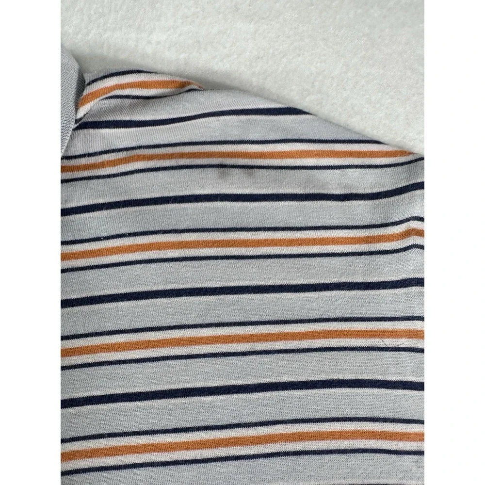 Polo Ralph Lauren Mens Medium Striped Polo Shirt Cotton Short Sleeve Casual Top